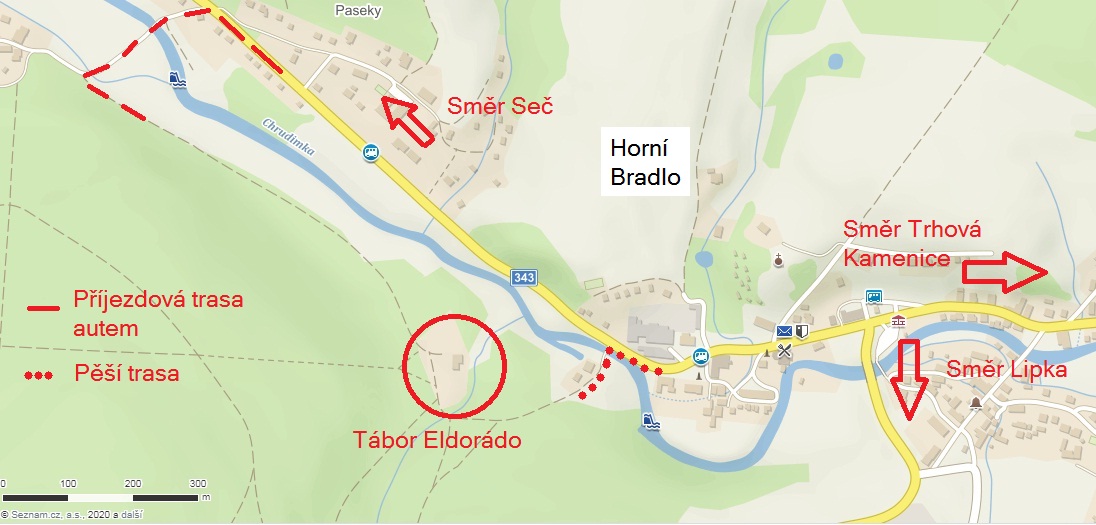 mapa prijezdu